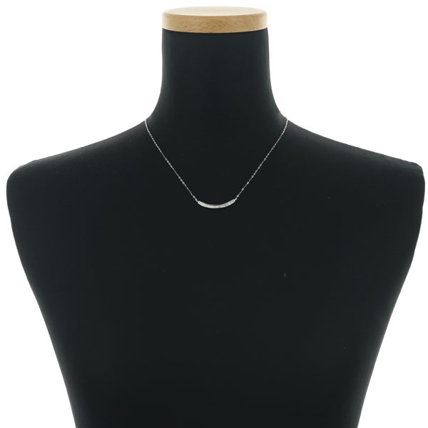 ダイヤ 0.20ct テーパー 2種カット  ネックレス K18WG 