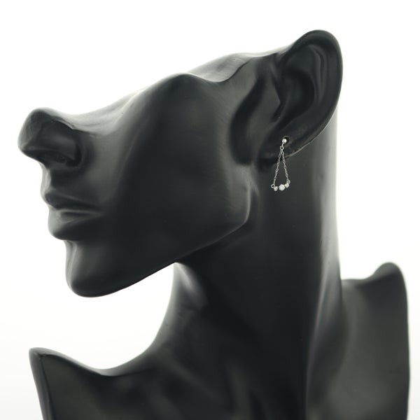 ダイヤ 0.09ct/0.09ct 3P  ピアス K18WG 