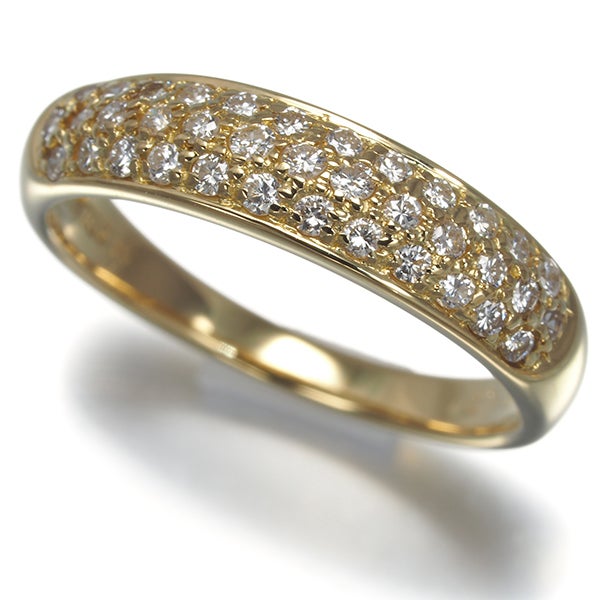 ポンテヴェキオ リング  ダイヤ 0.34ct  パヴェ 9号 K18YG 