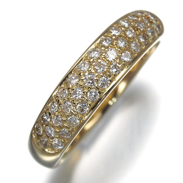 ポンテヴェキオ リング  ダイヤ 0.34ct  パヴェ 9号 K18YG 