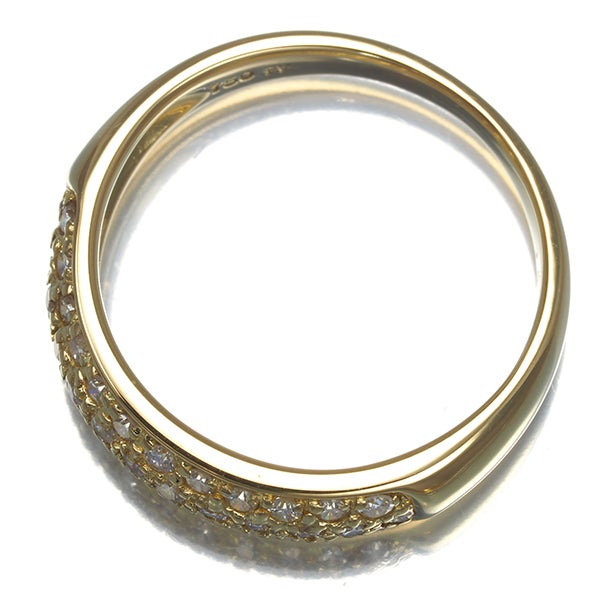 ポンテヴェキオ リング  ダイヤ 0.34ct  パヴェ 9号 K18YG 