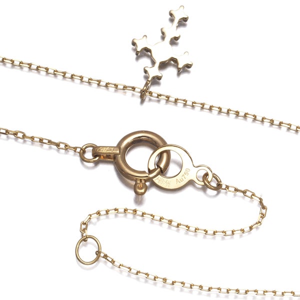 アーカー ネックレス ダイヤ 0.02ct シェリークロス  K18YG 