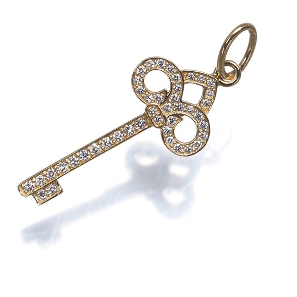 ティファニー ペンダントトップ  ダイヤ 0.10ct フルールドリスキー ミニ チャーム K18YG 