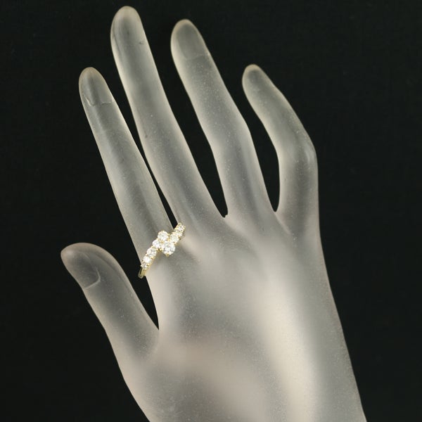  ダイヤ 1.02ct 10P  リング K18YG 