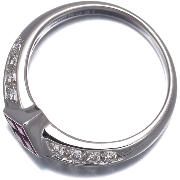  ルビー 0.31ct  ダイヤ 0.20ct  ミステリーセッティング リング Pt900 ソーティング