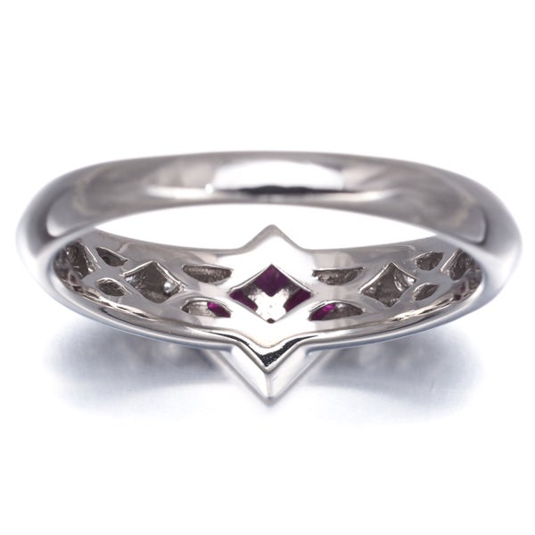  ルビー 0.31ct  ダイヤ 0.20ct  ミステリーセッティング リング Pt900 ソーティング