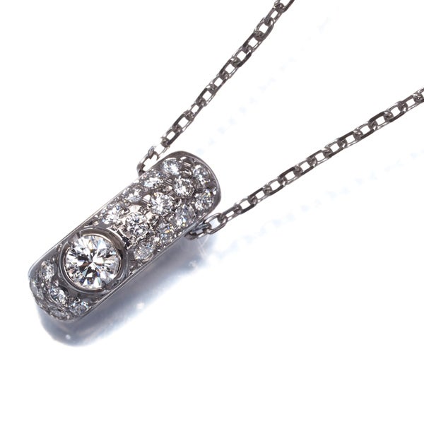 ミキモト ネックレス  ダイヤ 0.24ct  パヴェ K18WG 