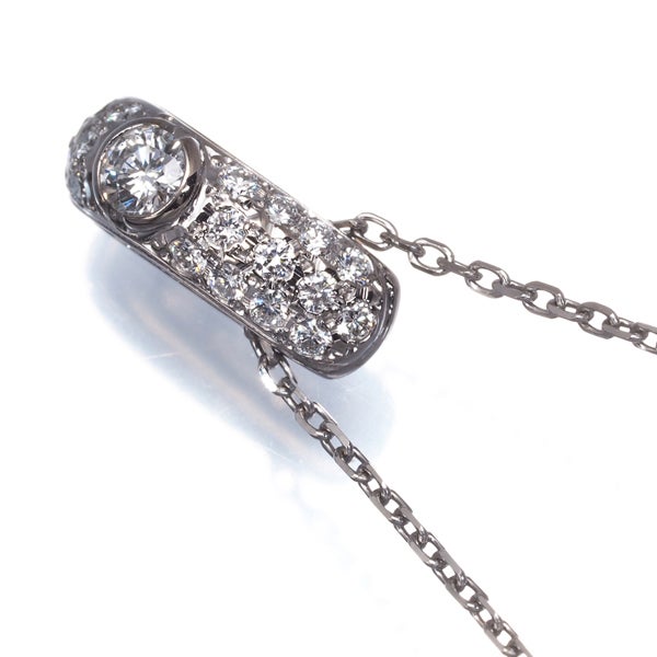 ミキモト ネックレス  ダイヤ 0.24ct  パヴェ K18WG 