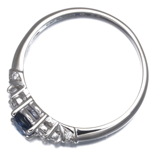 タサキ リング  サファイア 0.54ct  ダイヤ 0.11ct  16号 Pt900 ソーティング