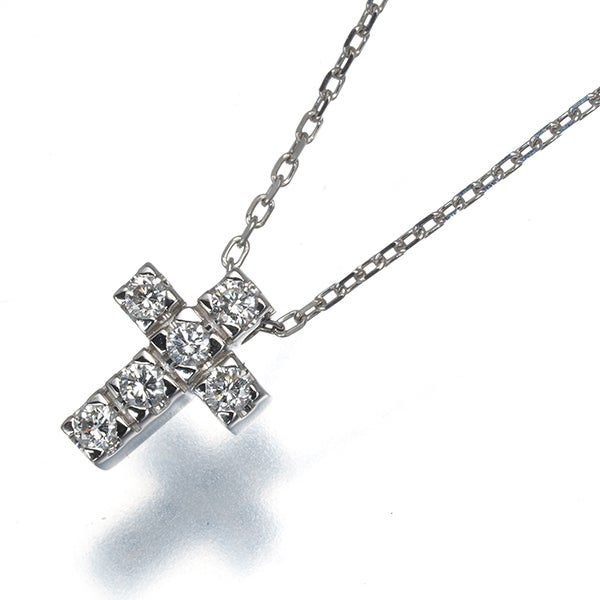 4℃ ネックレス  ダイヤ  ダブルクロス Pt850 