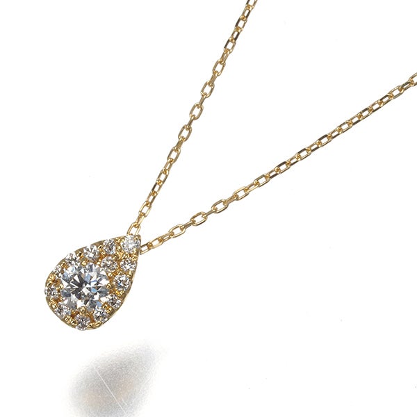 ヴァンドーム ネックレス  ダイヤ 0.12ct   K18YG 