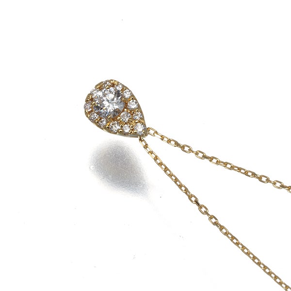 ヴァンドーム ネックレス  ダイヤ 0.12ct   K18YG 