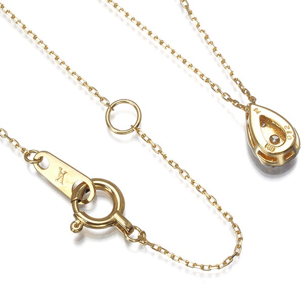 ヴァンドーム ネックレス  ダイヤ 0.12ct   K18YG 