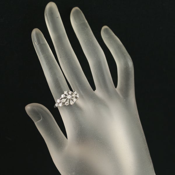  ダイヤ 0.46ct フラワー  リング Pt900 