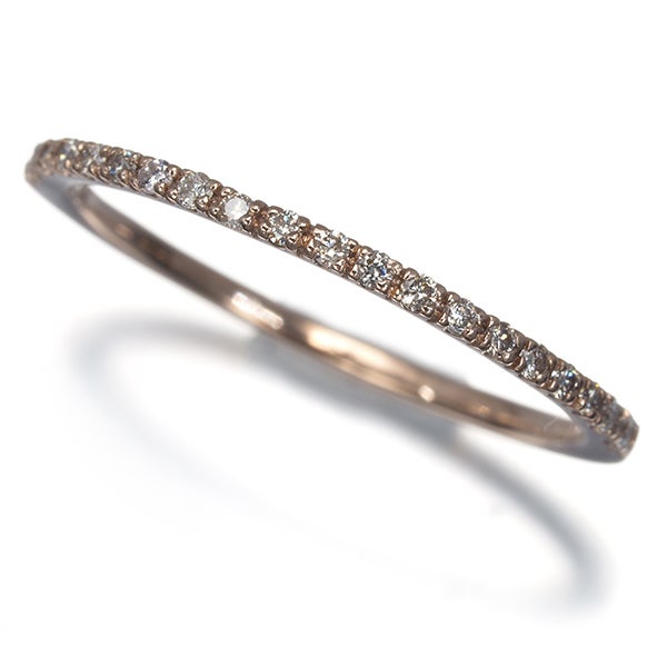  ダイヤ 0.10ct ハーフエタニティ  リング K10PG 