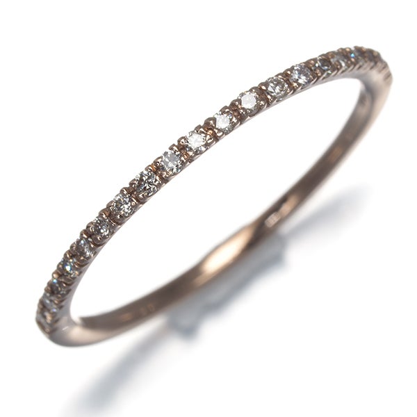  ダイヤ 0.10ct ハーフエタニティ  リング K10PG 