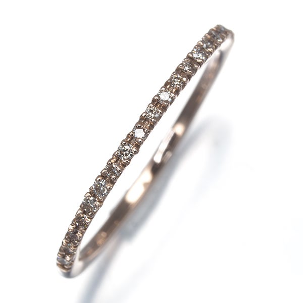  ダイヤ 0.10ct ハーフエタニティ  リング K10PG 