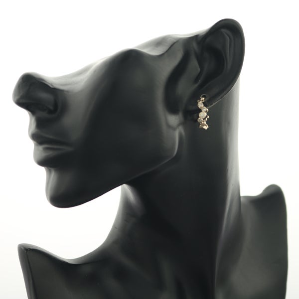 カシケイ ピアス ダイヤ 0.80ct ベゼル フープ K18BG 