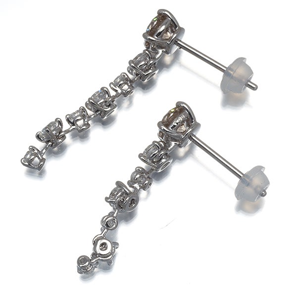 カシケイ ピアス ダイヤ 1.00ct/0.70ct  揺れる Pt/Pt900 