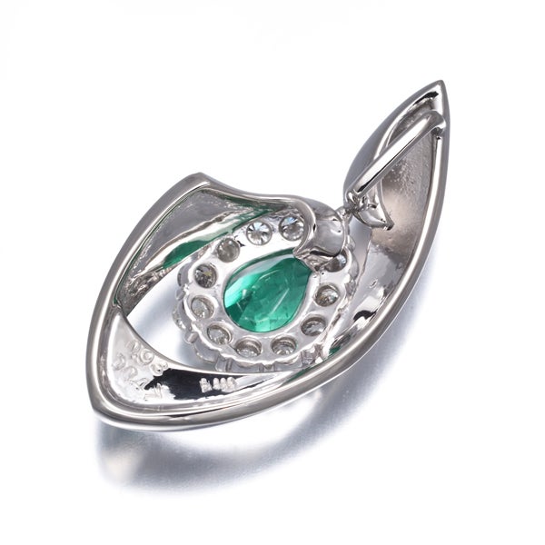  エメラルド 0.93ct  ダイヤ 0.47ct   ペンダントトップ Pt900 ソーティング
