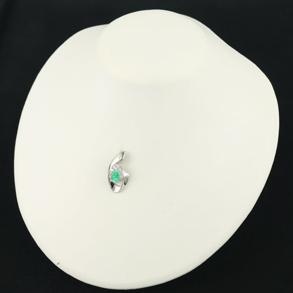  エメラルド 0.93ct  ダイヤ 0.47ct   ペンダントトップ Pt900 ソーティング