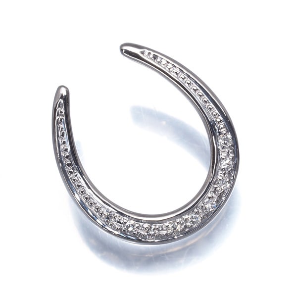  エメラルド 0.17ct  ダイヤ 0.24ct ホースシュー 3WAY  ペンダントトップ Pt900 
