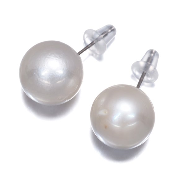 白蝶真珠 11.1mm 一粒  ピアス Pt900 