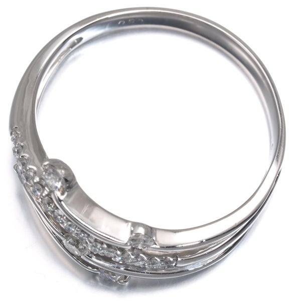  ダイヤ 0.50ct ウェーブ 透かし  リング Pt900 