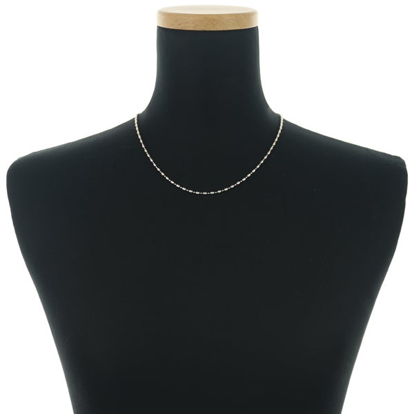 ショート&ロング チェーンネックレス コンビカラー 45cm K18WG/PG 