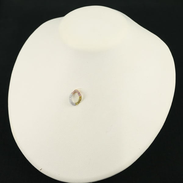  ダイヤ 0.14ct/0.15ct/0.12ct   ペンダントトップ K18YG/PG/Pt900 ソ