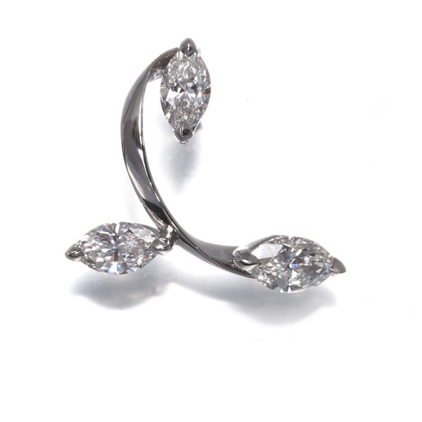 カシケイ ブローチ  ダイヤ 0.65ct  マーキスカット Pt950/Pt900 
