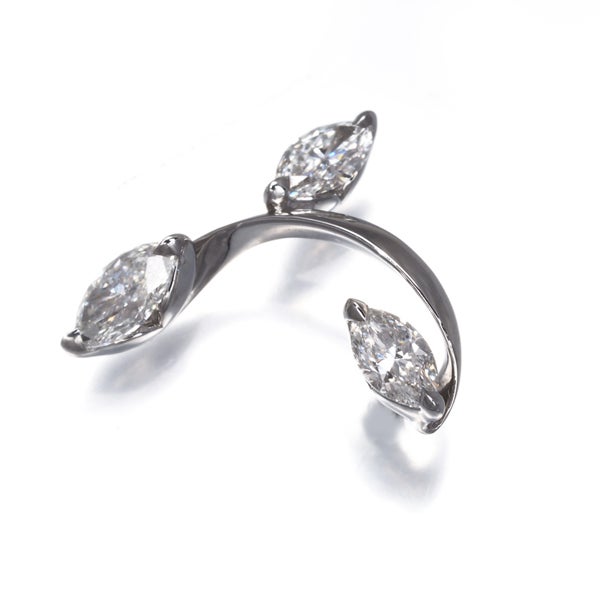 カシケイ ブローチ  ダイヤ 0.65ct  マーキスカット Pt950/Pt900 