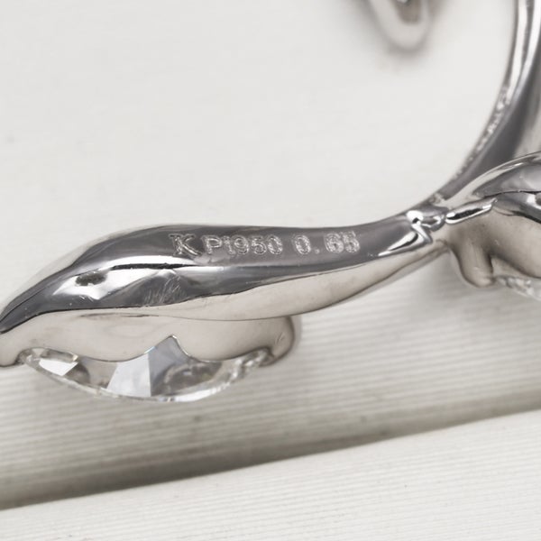 カシケイ ブローチ  ダイヤ 0.65ct  マーキスカット Pt950/Pt900 