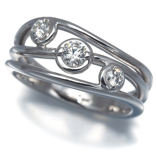 タサキ リング  ダイヤ 0.30ct  12号 K18WG 