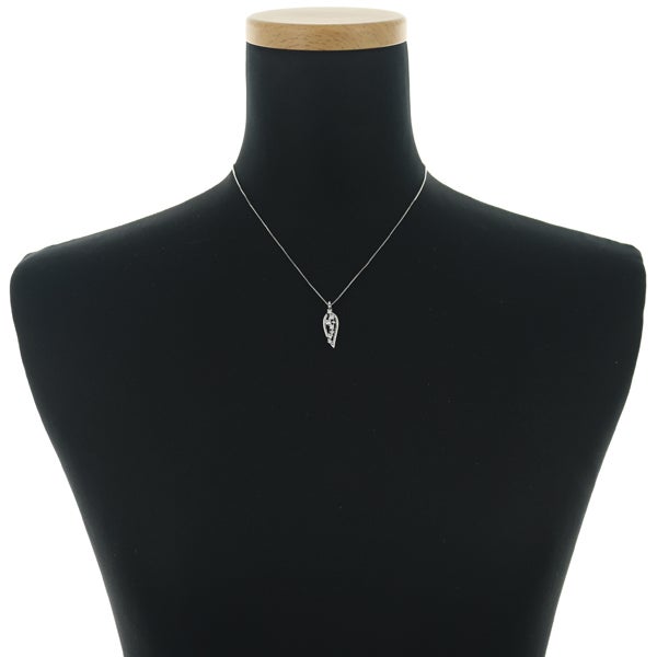  ダイヤ 0.30ct スウィング  ネックレス K18WG 