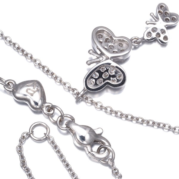 ポンテヴェキオ ネックレス  ダイヤ 0.17ct  蝶 アニマル K18WG 