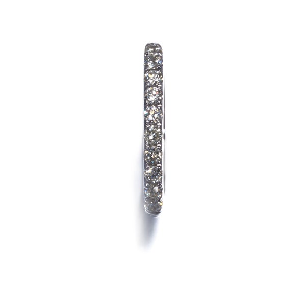  ダイヤ 0.15ct フープ 片耳  ピアス K18WG 
