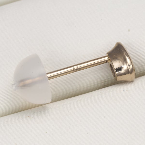 カシケイ ピアス ブラウン ダイヤ 0.08ct  チェーン バー チャーム 揺れる 片耳 K18BG 