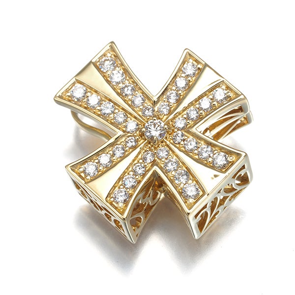 ゆきざき ペンダントトップ ダイヤ ダイヤモンド 0.65ct ダブルトップ