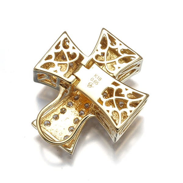 ゆきざき ペンダントトップ ダイヤ ダイヤモンド 0.65ct ダブルトップ