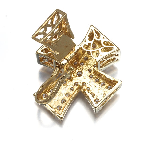 ゆきざき ペンダントトップ ダイヤ ダイヤモンド 0.65ct ダブルトップ