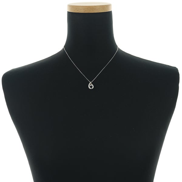 ヴァンドーム ネックレス  ダイヤ 0.10ct  ドロップ K18WG 