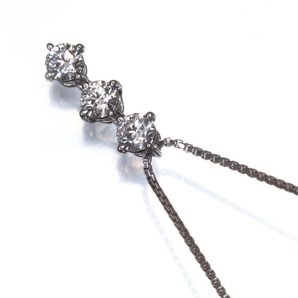 ダイヤ 0.252ct/0.231ct/0.250ct H&C 2WAY 3P ネックレス Pt900/850 ソ