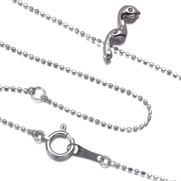ブラウンダイヤ 0.20ct 2P  ネックレス K18WG 