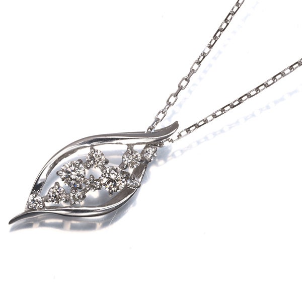 ブラウンダイヤ 0.30ct   ネックレス K18WG 