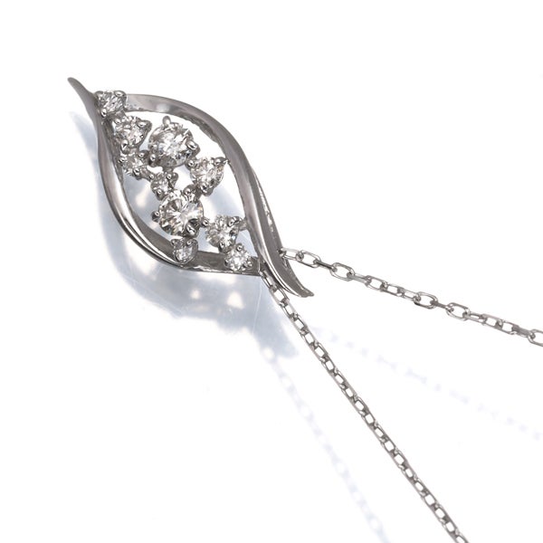ブラウンダイヤ 0.30ct   ネックレス K18WG 
