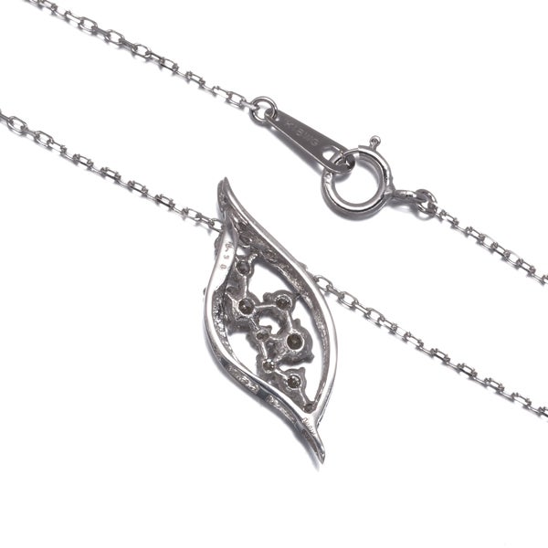 ブラウンダイヤ 0.30ct   ネックレス K18WG 