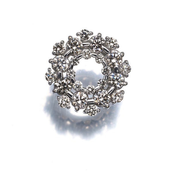 ブラウン ダイヤ 1.00ct リース  ペンダントトップ K18WG 