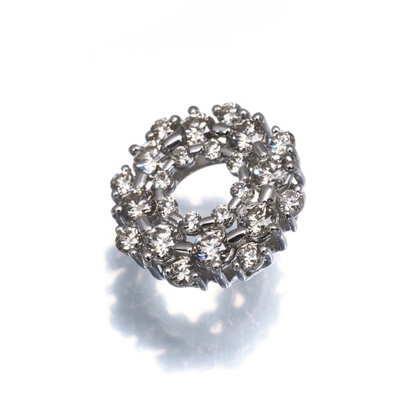 ブラウン ダイヤ 1.00ct リース  ペンダントトップ K18WG 