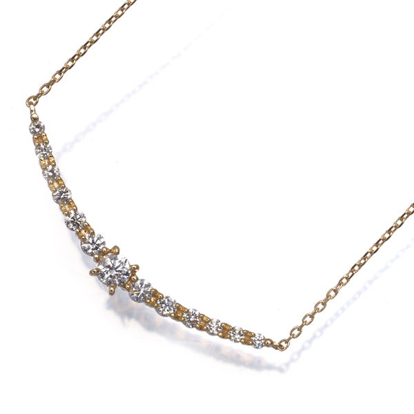 4℃ ネックレス  ダイヤ   K18YG 